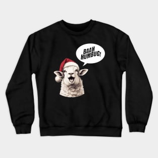 Baah Humbug! Funny Christmas Sheep Crewneck Sweatshirt